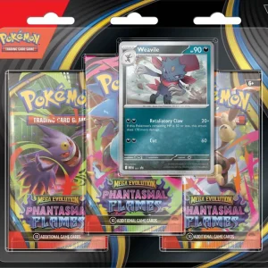 [PREVENTA 14/11/25] Mega Evolution Phantasmal Flames - 3 Pack Blister - Español (Weavile)