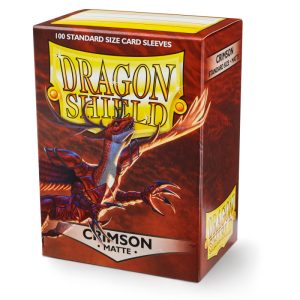 DRAGON SHIELD - SLEEVES STANDARD SIZE MATTE (100) - CRIMSON