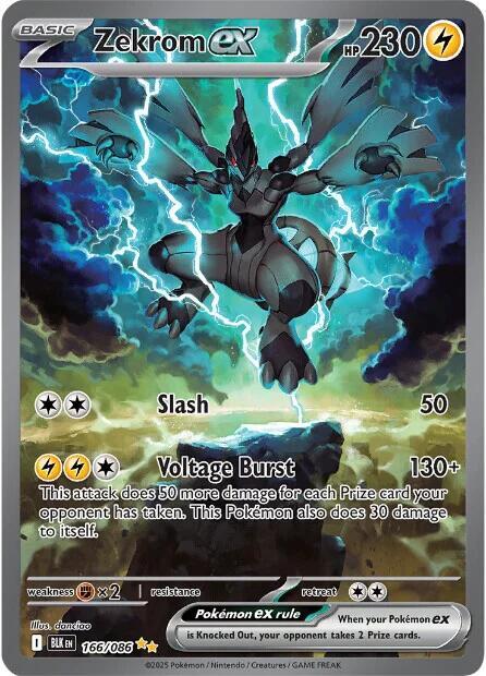Zekrom ex - 166/086 - Special Illustration Rare - Español